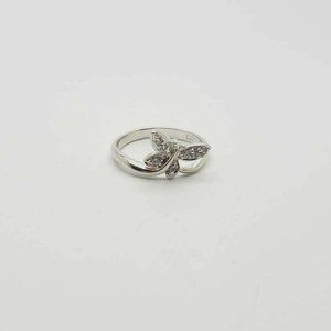 925 Sterling Silver Cubic Z Butterfly Ring Sz. 7.5